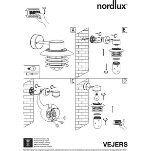 Kinkiet ogrodowy latarnia Vejers Down Czarny marki Nordlux