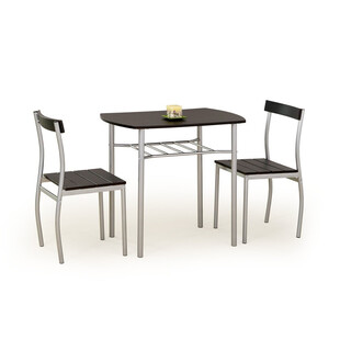 Zestaw stół + 2 krzesła LANCE wenge marki Halmar