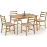 Stół drewniany skandynawski (zestaw stół + 4 krzesła) CORDOBA dąb marki Halmar