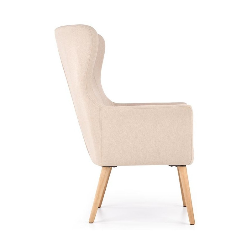 Fotel tapicerowany "uszak" skandynawski COTTO beżowy marki Halmar