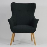 Fotel tapicerowany "uszak" skandynawski COTTO ciemno popielaty marki Halmar