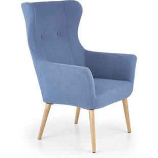 Fotel tapicerowany "uszak" skandynawski COTTO niebieski marki Halmar