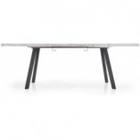 Stół rozkładany z marmurowym blatem DALLAS 160x90 czarny/marmur marki Halmar
