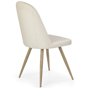 Krzesło tapicerowane K214 ciemny kremowy/dąb miodowy marki Halmar