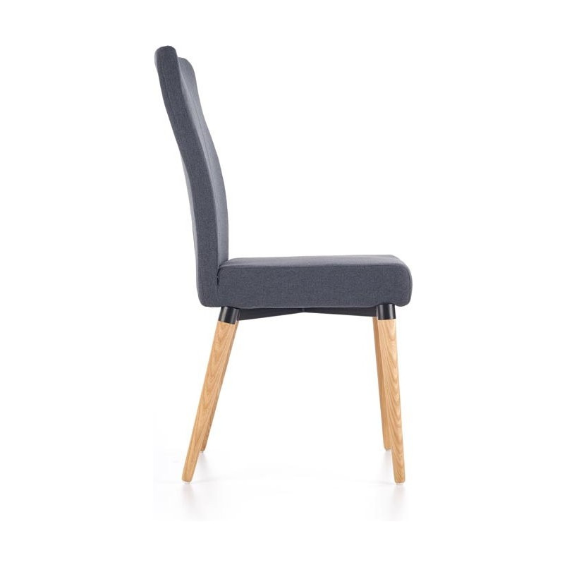 Krzesło tapicerowane na drewnianych nogach K273 ciemno popielate marki Halmar