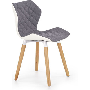 Krzesło tapicerowane pikowane K277 biały/popiel marki Halmar
