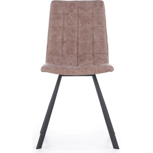 Krzesło pikowane z ekoskóry K280 brązowy/czarne marki Halmar