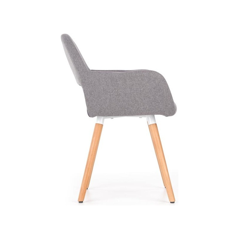 Krzesło tapicerowane z podłokietnikami K283 popiel marki Halmar