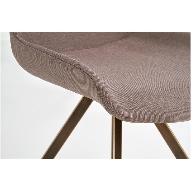 Krzesło tapicerowane K290 popielato/złoto antyczne marki Halmar