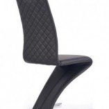 Krzesło pikowane z ekoskóry K291 czarne marki Halmar
