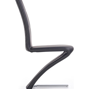 Krzesło pikowane z ekoskóry K291 czarne marki Halmar