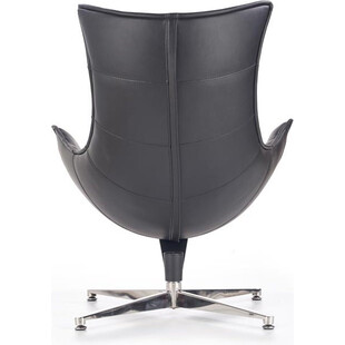 Fotel skórzany wypoczynkowy LUXOR czarny marki Halmar