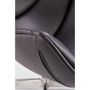Fotel skórzany wypoczynkowy LUXOR czarny marki Halmar