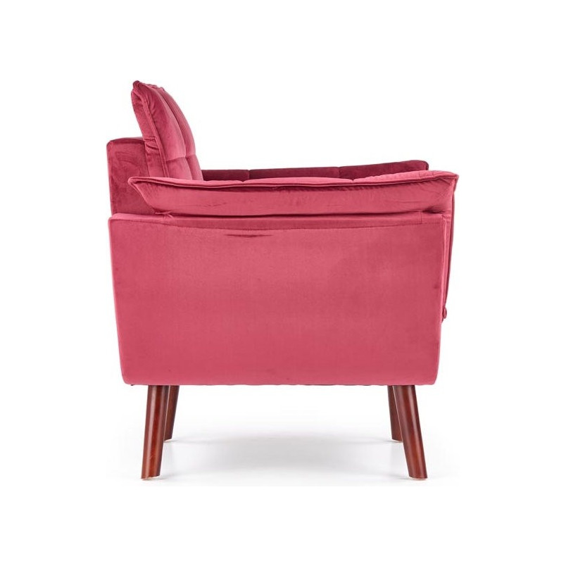 Fotel tapicerowany pikowany REZZO bordowy marki Halmar