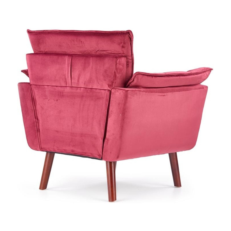 Fotel tapicerowany pikowany REZZO bordowy marki Halmar