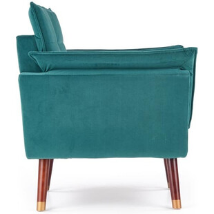 Fotel tapicerowany pikowany REZZO ciemno zielony marki Halmar