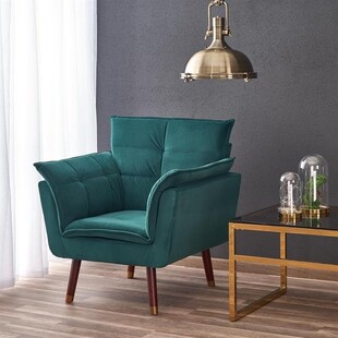 Fotel tapicerowany pikowany REZZO ciemno zielony marki Halmar