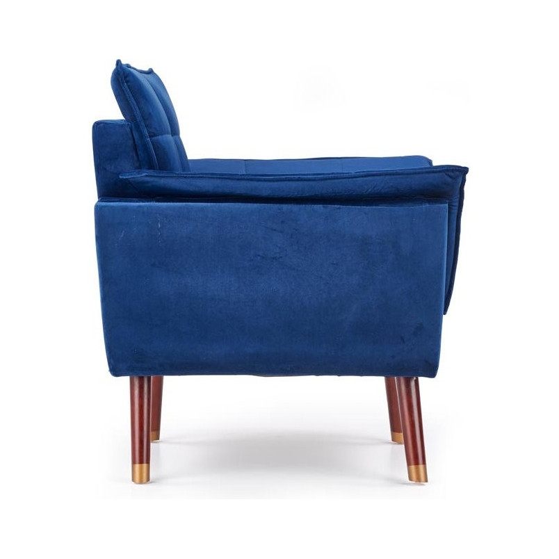 Fotel tapicerowany pikowany REZZO granatowy marki Halmar