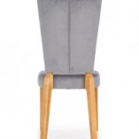 Krzesło tapicerowane na drewnianych nogach ROIS dąb miodowy/popielaty marki Halmar