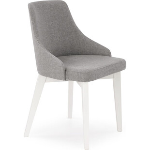 Krzesło tapicerowane TOLEDO biały/szary marki Halmar
