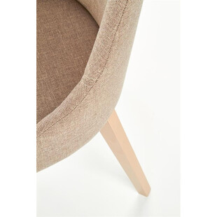 Krzesło tapicerowane na drewnianych nogach TOLEDO dąb sonoma/beżowy marki Halmar