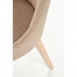 Krzesło tapicerowane na drewnianych nogach TOLEDO dąb sonoma/beżowy marki Halmar