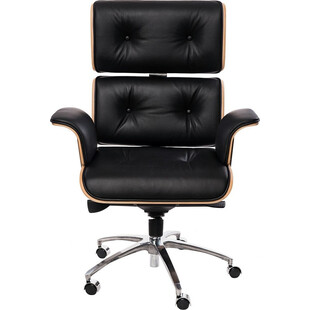 Fotel gabinetowy skórzany VIP czarny marki D2.Design