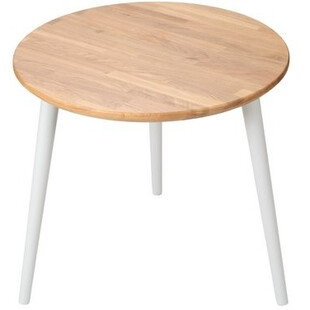 Okrągły stolik kawowy drewniany Modern Oak dąb/szary 47 marki MoonWood
