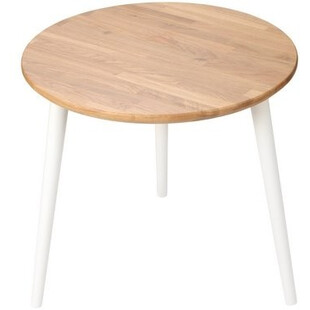 Okrągły stolik kawowy drewniany Modern Oak dąb/biały 54 marki MoonWood