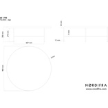 Okrągły stolik kawowy industrialny Tre 90 dąb/czarny marki Nordifra