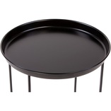 Okrągły stolik metalowy z tacą Ramme 43 czarny marki Nordifra