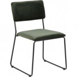 Krzesło welurowe na płozach Cornelia VIC zielone marki Actona