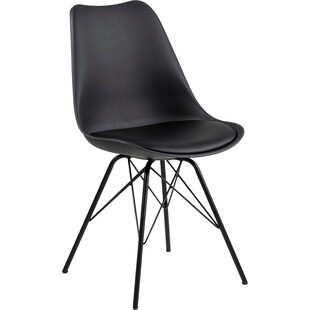 Krzesło designerskie z poduszką Eris czarne marki Actona