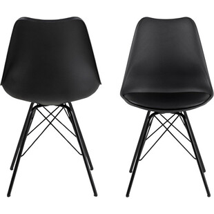 Krzesło designerskie z poduszką Eris czarne marki Actona