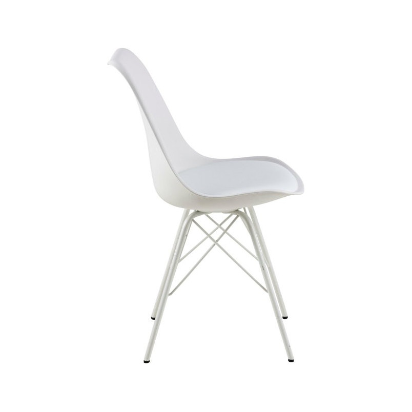 Krzesło skandynawskie z poduszką Eris białe marki Actona
