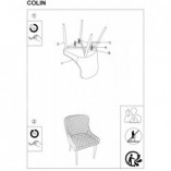 Krzesło welurowe pikowane Colin Velvet szare marki Signal