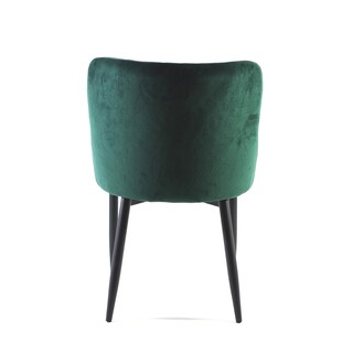 Krzesło welurowe pikowane Colin Velvet zielone marki Signal