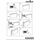 Kinkiet zewnętrzny elewacyjny Kinver LED Czarny marki Nordlux