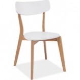 Krzesło drewniane skandynawskie Mosso białe marki Signal