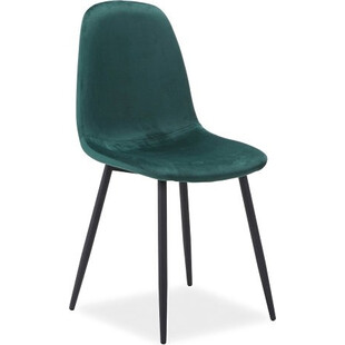 Krzesło welurowe Fox Black Velvet zielone marki Signal