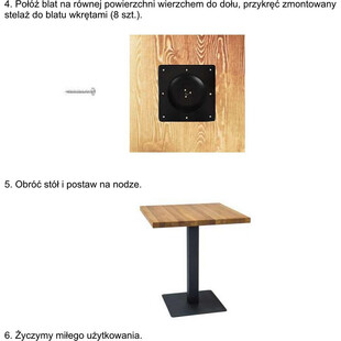 Stół drewniany okrągły na jednej nodze Puro II Wood 70 dąb/czarny marki Signal