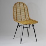 Krzesło rattanowe boho K337 jasny brąz marki Halmar