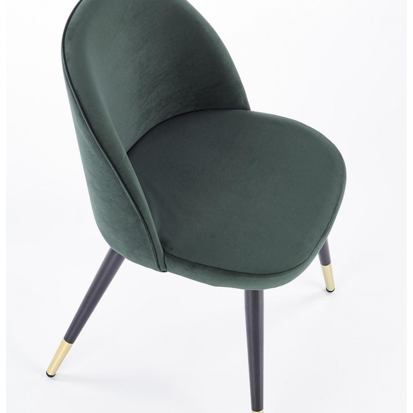 Krzesło tapicerowane glamour K315 ciemno zielone marki Halmar