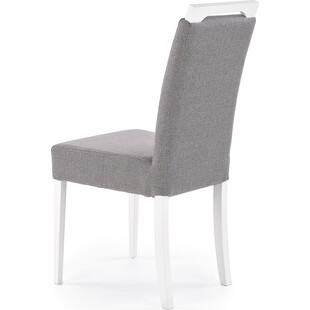 Krzesło tapicerowane klasyczne Clarion II szary/biały marki Halmar