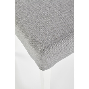Krzesło tapicerowane klasyczne Clarion II szary/biały marki Halmar