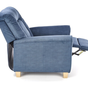 Fotel wypoczynkowy rozkładany niebieski marki Halmar