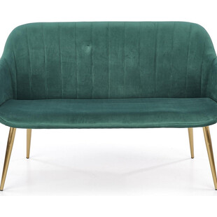 Tapicerowana sofa wypoczynkowa na złotych nogach Elegance II 132 ciemno zielony marki Halmar