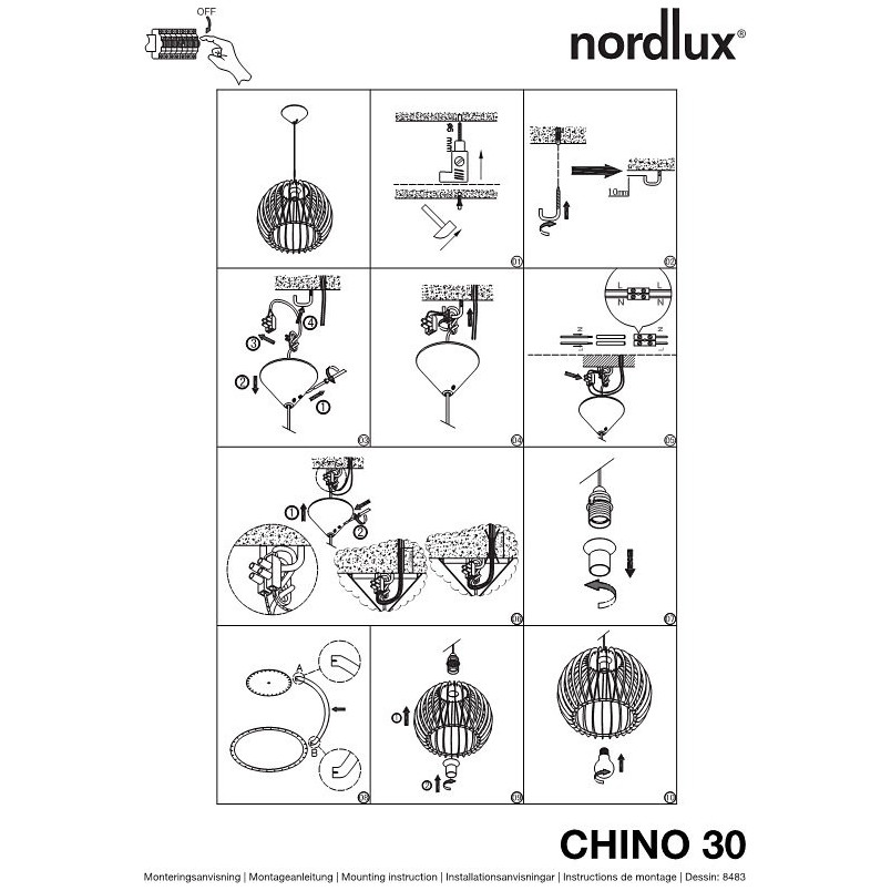 Lampa ze sklejki wisząca Chino 30 marki Nordlux
