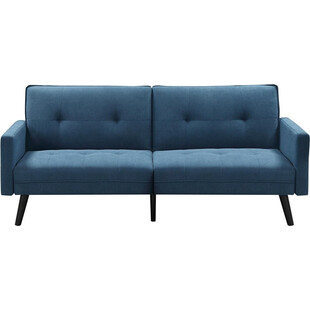 Sofa pikowana rozkładana Corner 200 niebieska marki Halmar