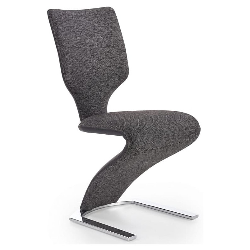 Krzesło tapicerowane nowoczesne na płozie K307 ciemny popiel marki Halmar
